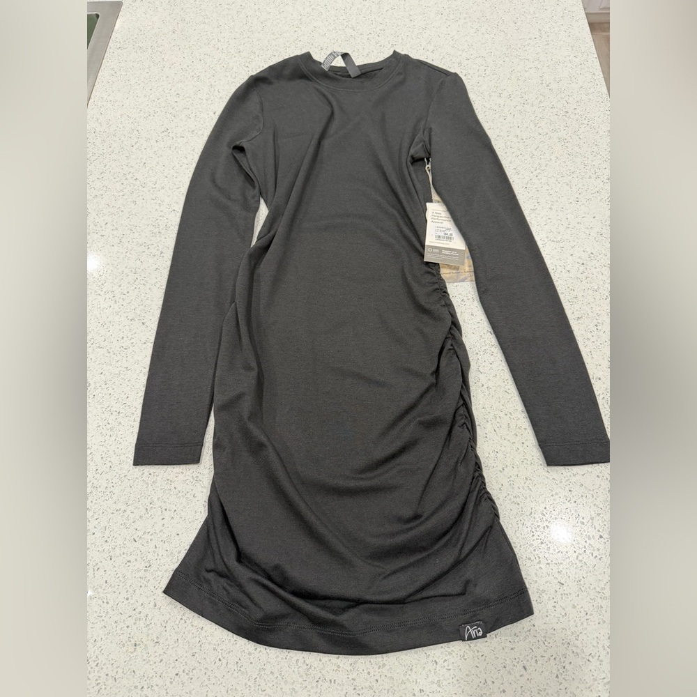 Vuori Charcoal Long Sleeve Dress